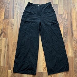 Lulu's Woman’s Size S Black High-Waist Wide Leg Pants